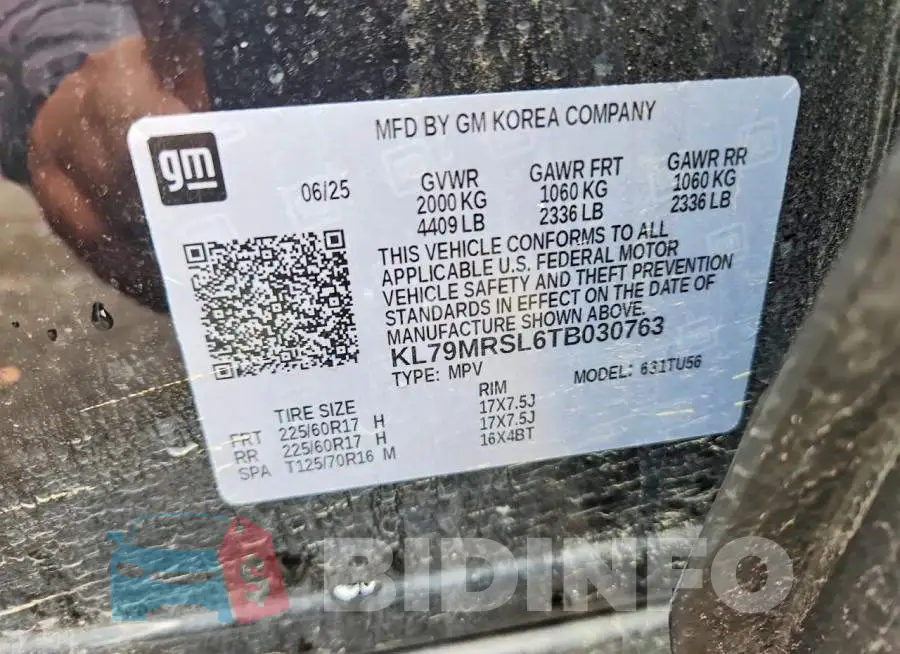 KL79MRSL6TB030763 Photo# 13