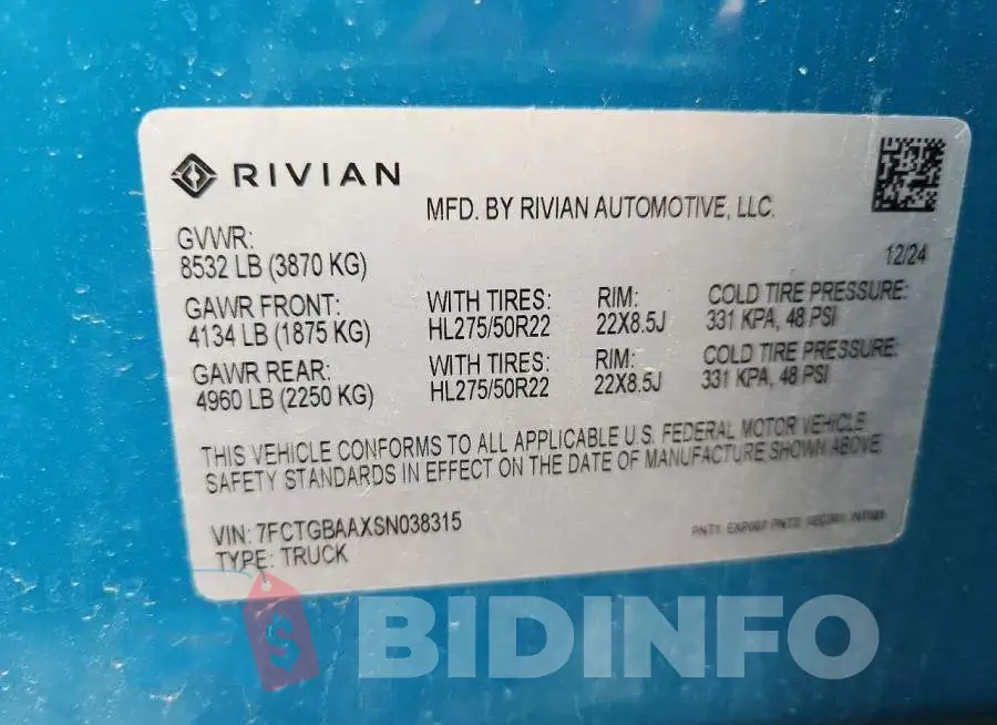 7FCTGBAAXSN038315 Photo# 12