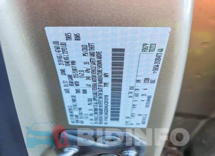 1FMCU9GD0HUC81019 Photo# 13