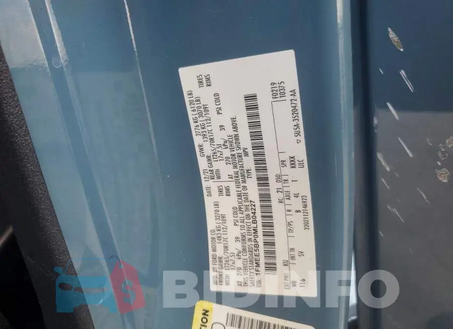 1FMEE5BP0MLB04227 Photo# 13