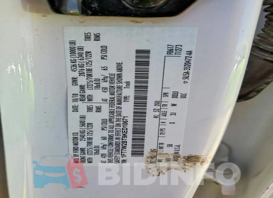 1FT7W2BT9KED10671 Photo# 12