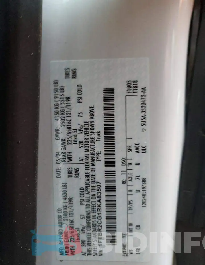 1FTBR2CG1RKA83507 Photo# 13