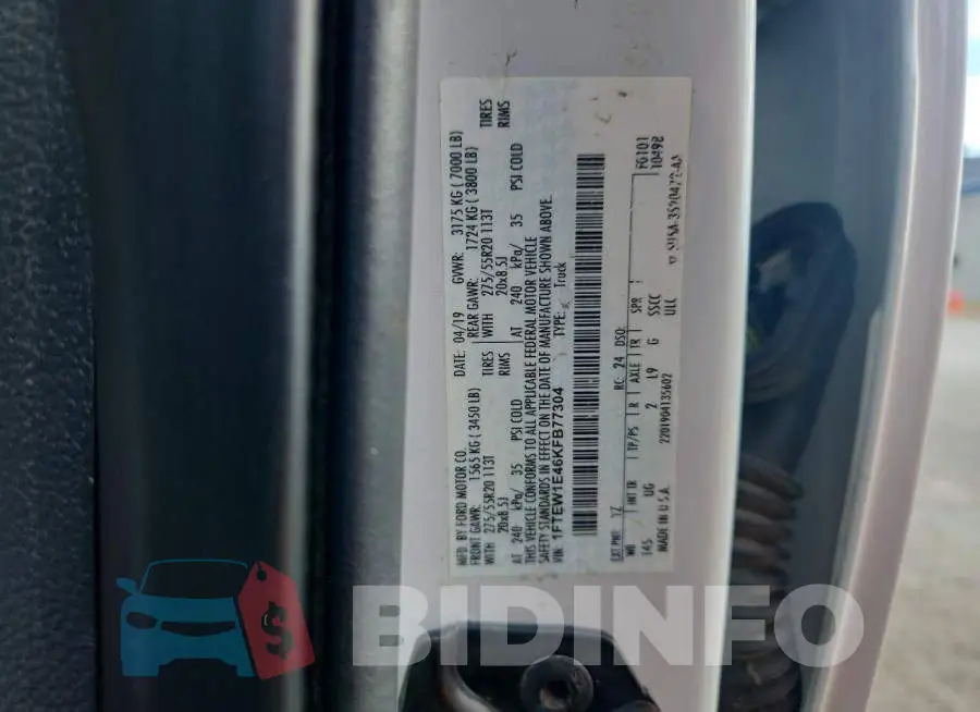 1FTEW1E46KFB77304 Photo# 12
