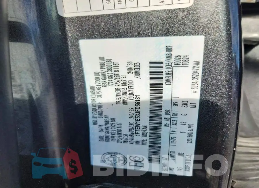 1FTEW1E53JFD56181 Photo# 12