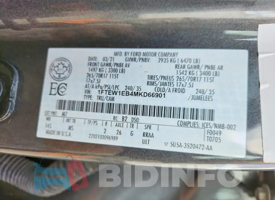 1FTEW1EB4MKD66901 Photo# 12