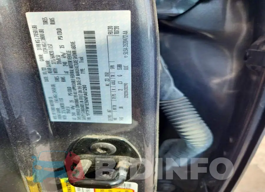 1FTFW1E56NFA61280 Photo# 12