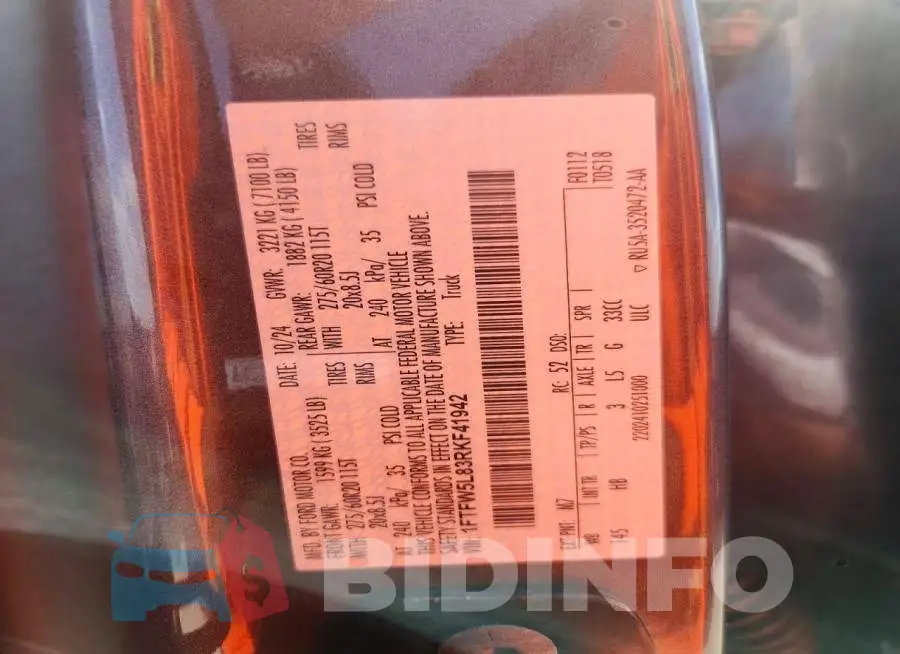 1FTFW5L83RKF41942 Photo# 12
