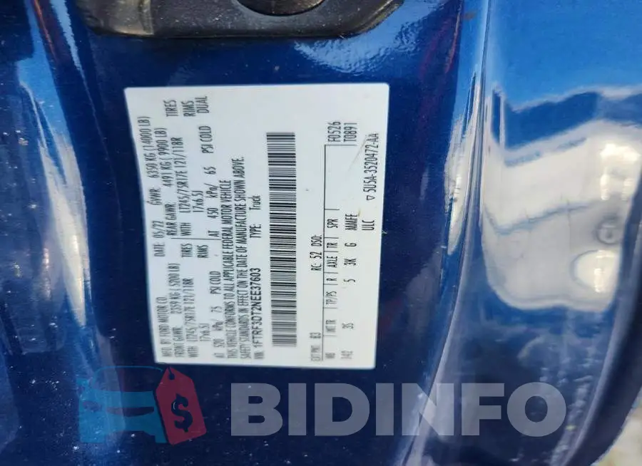 1FTRF3DT2NEE37603 Photo# 13
