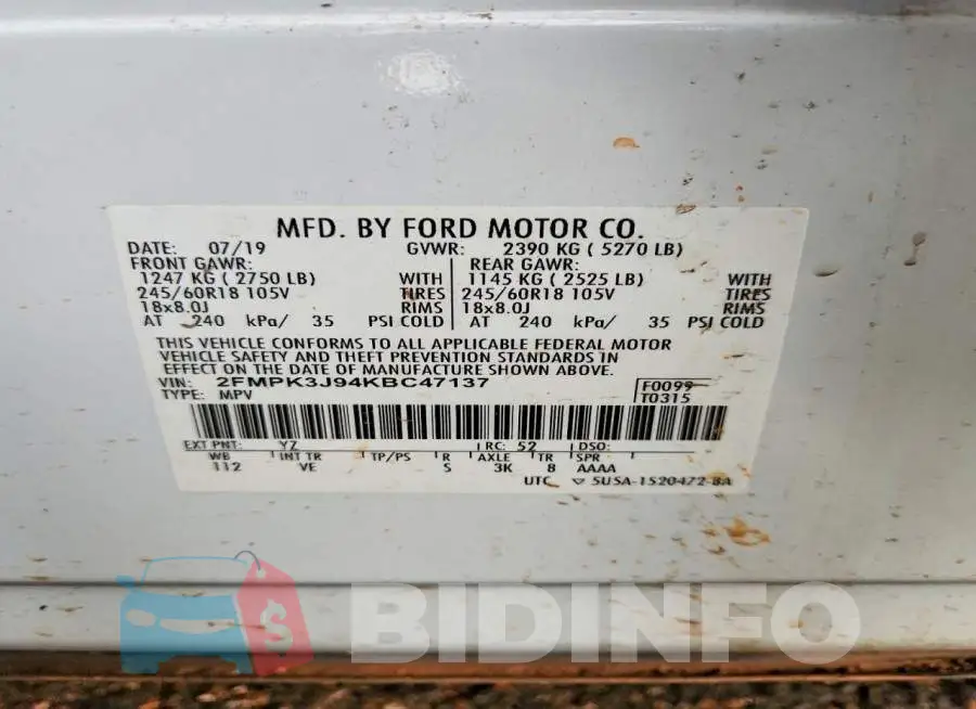 2FMPK3J94KBC47137 Photo# 13