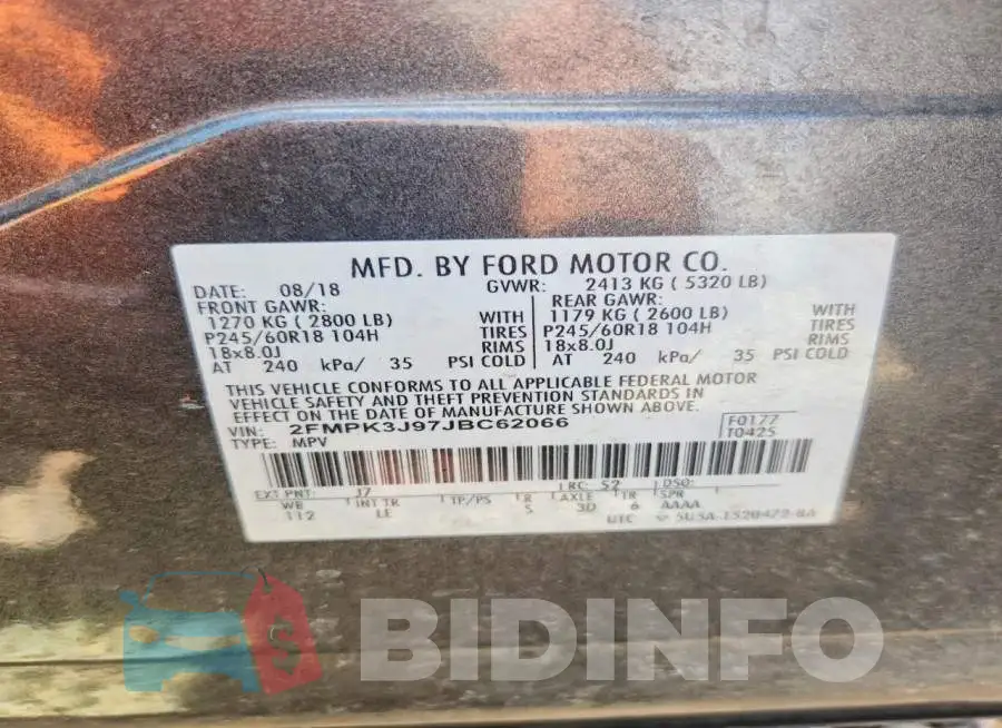 2FMPK3J97JBC62066 Photo# 13