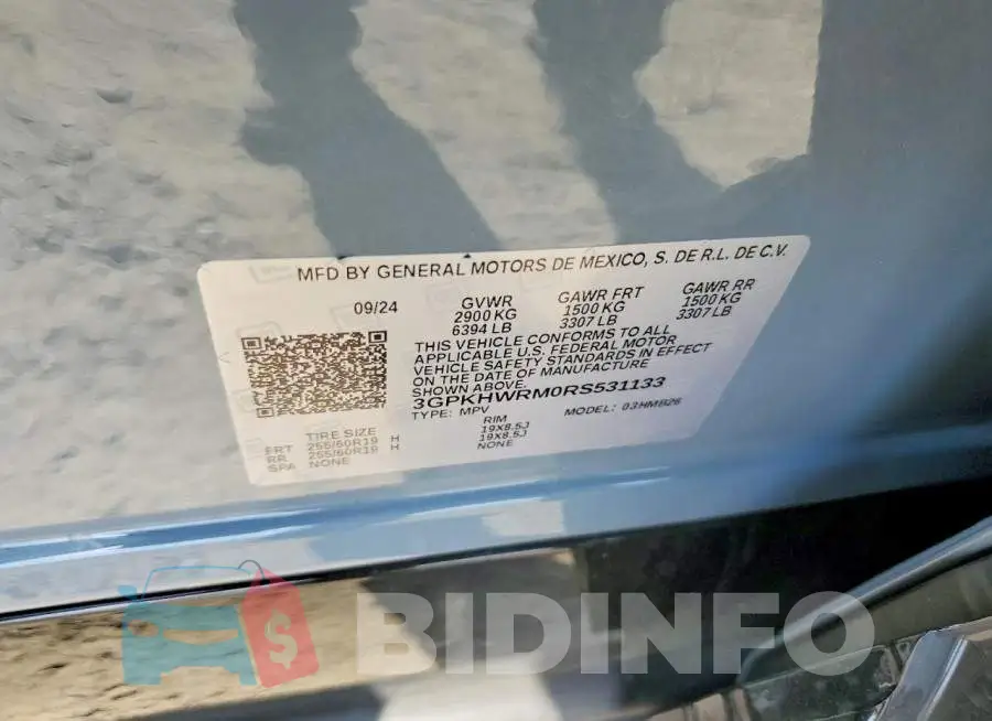 3GPKHWRM0RS531133 Photo# 13