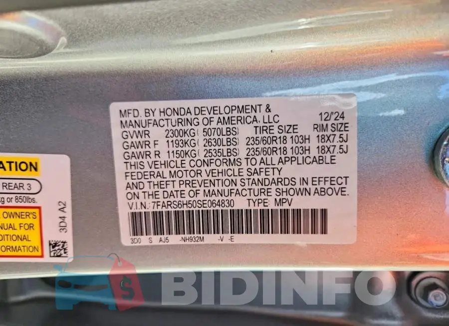 7FARS6H50SE064830 Photo# 13