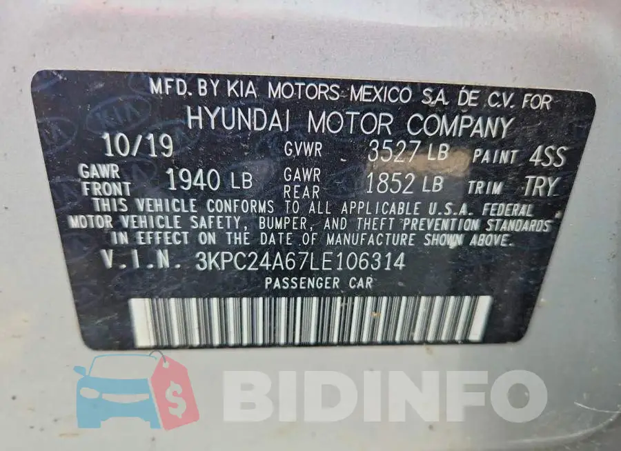 3KPC24A67LE106314 Photo# 12