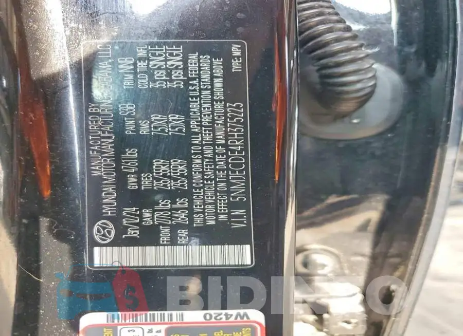 5NMJECDE4RH375223 Photo# 14