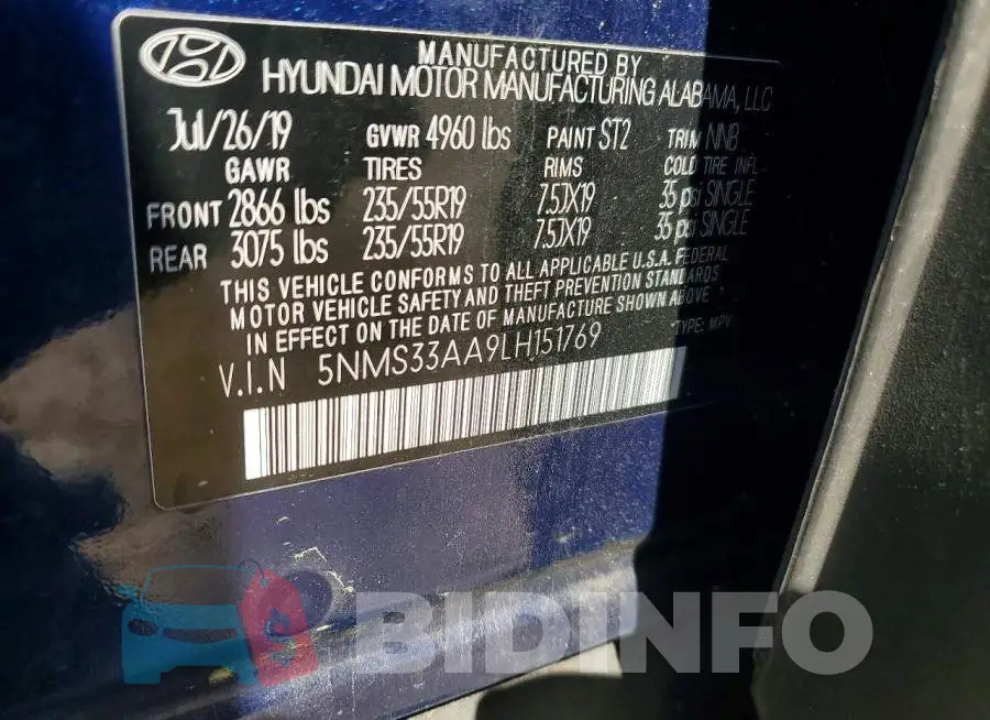 5NMS33AA9LH151769 Photo# 13
