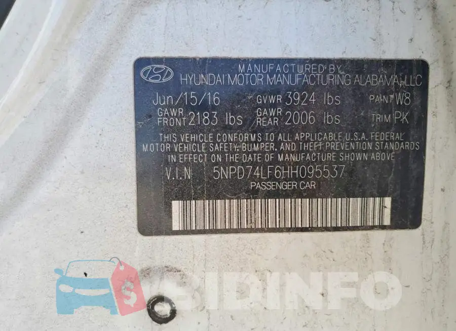 5NPD74LF6HH095537 Photo# 12