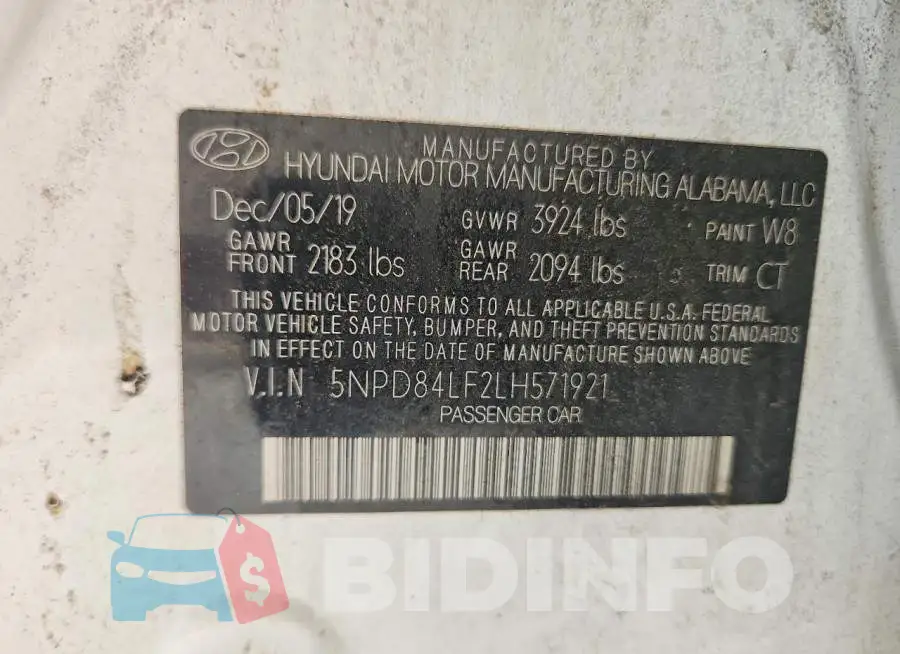 5NPD84LF2LH571921 Photo# 13