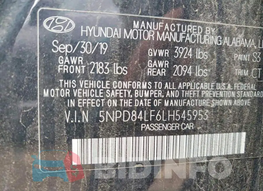5NPD84LF6LH545953 Photo# 12