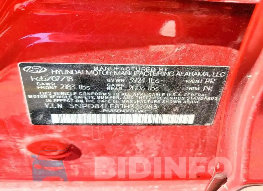 5NPD84LF8JH322083 Photo# 13