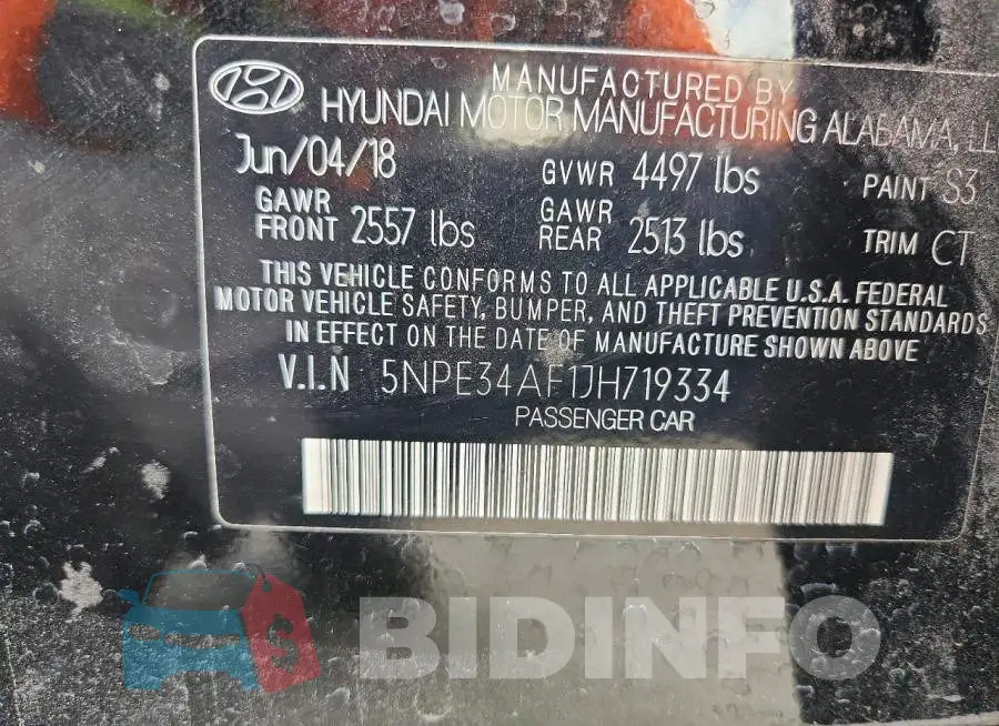 5NPE34AF1JH719334 Photo# 12