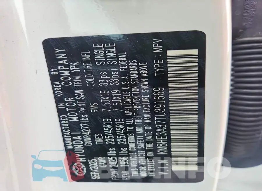 KM8HE3A37TU391669 Photo# 13