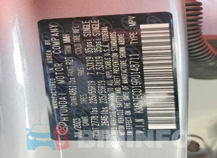 KM8JECD19RU148711 Photo# 13