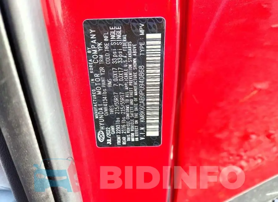 KM8K6CAB9PU940868 Photo# 12