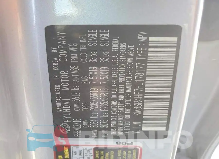 KM8SR4HF7HU178177 Photo# 13