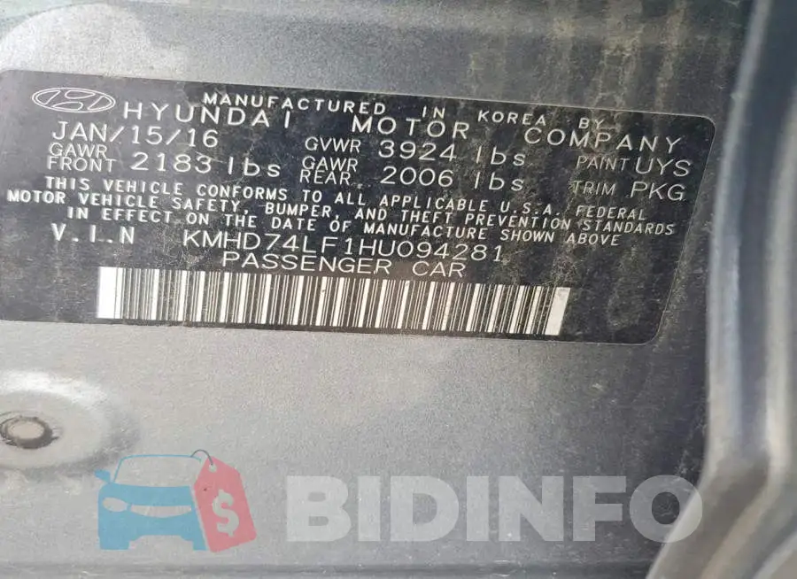 KMHD74LF1HU094281 Photo# 13