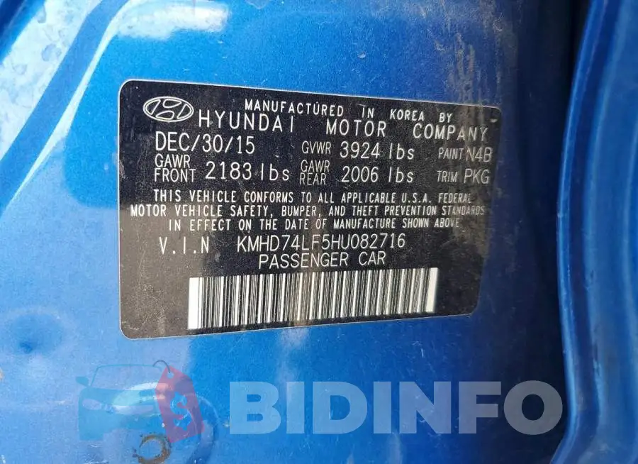 KMHD74LF5HU082716 Photo# 13