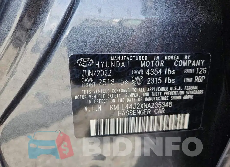 KMHL44J2XNA235348 Photo# 12