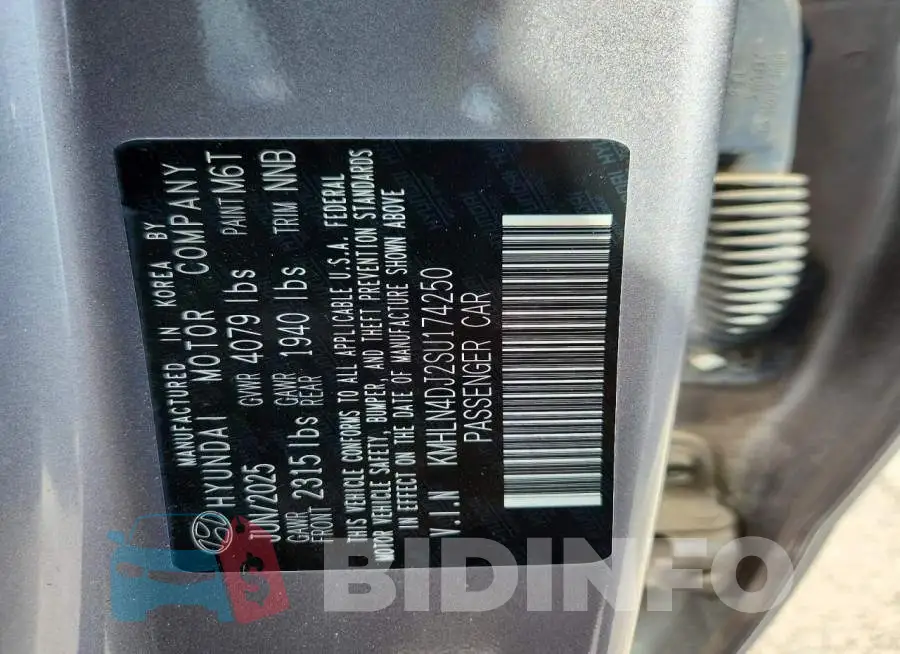 KMHLN4DJ2SU174250 Photo# 13