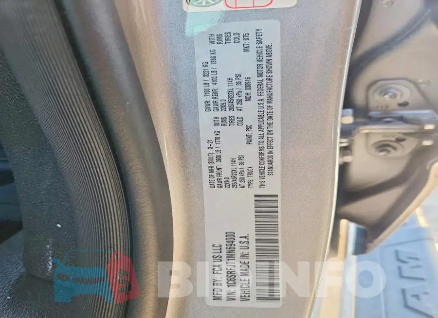 1C6SRFJT1MN694000 Photo# 12