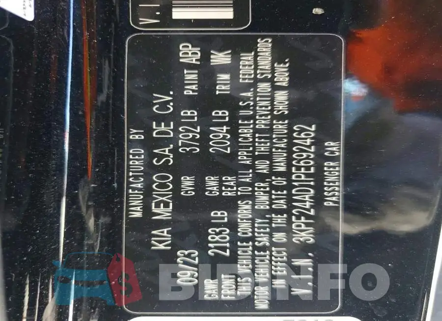 3KPF24AD1PE692462 Photo# 13