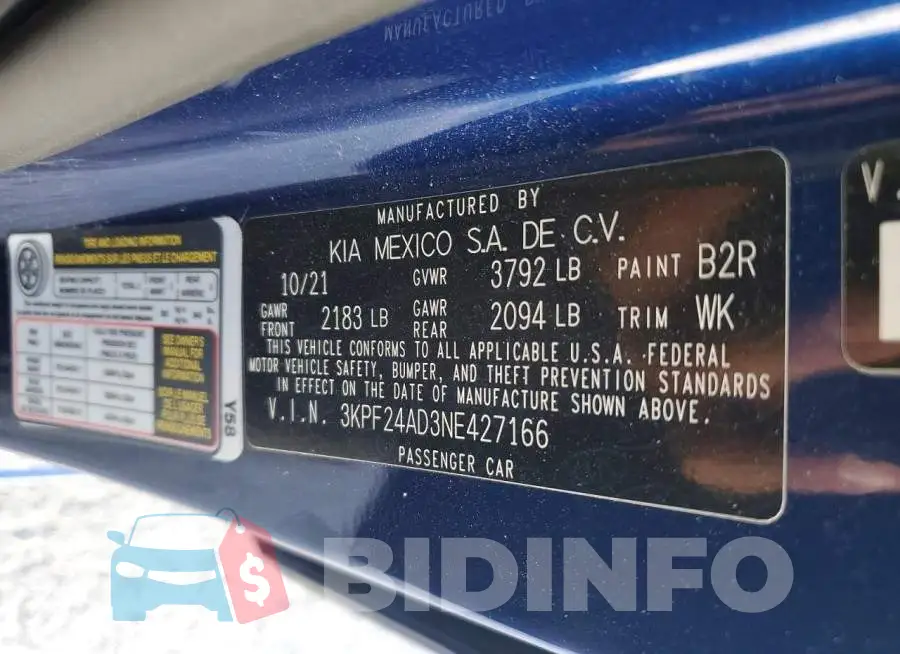 3KPF24AD3NE427166 Photo# 12