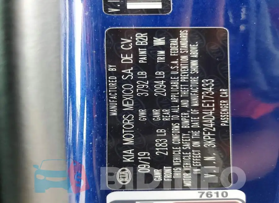 3KPF24AD4LE173433 Photo# 13