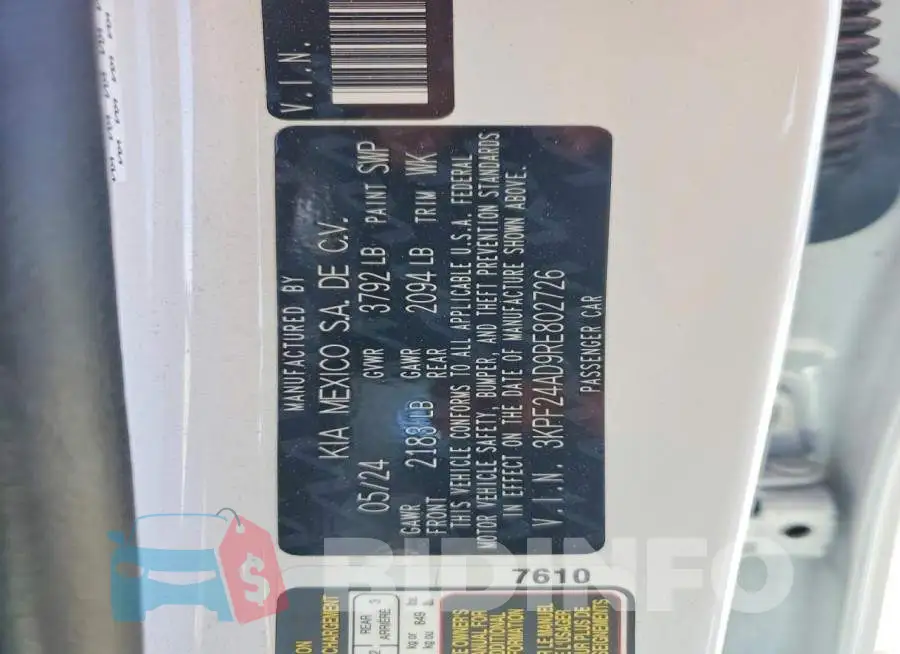 3KPF24AD9RE802726 Photo# 13