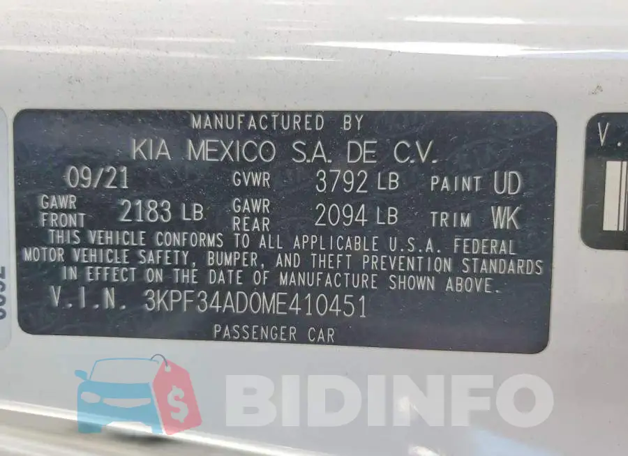 3KPF34AD0ME410451 Photo# 12