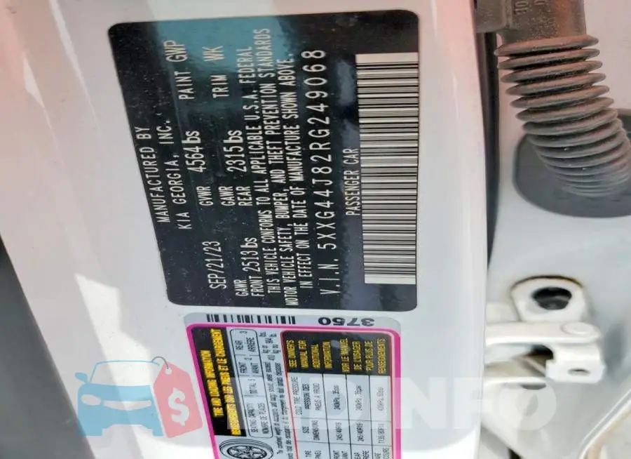 5XXG44J82RG249068 Photo# 12