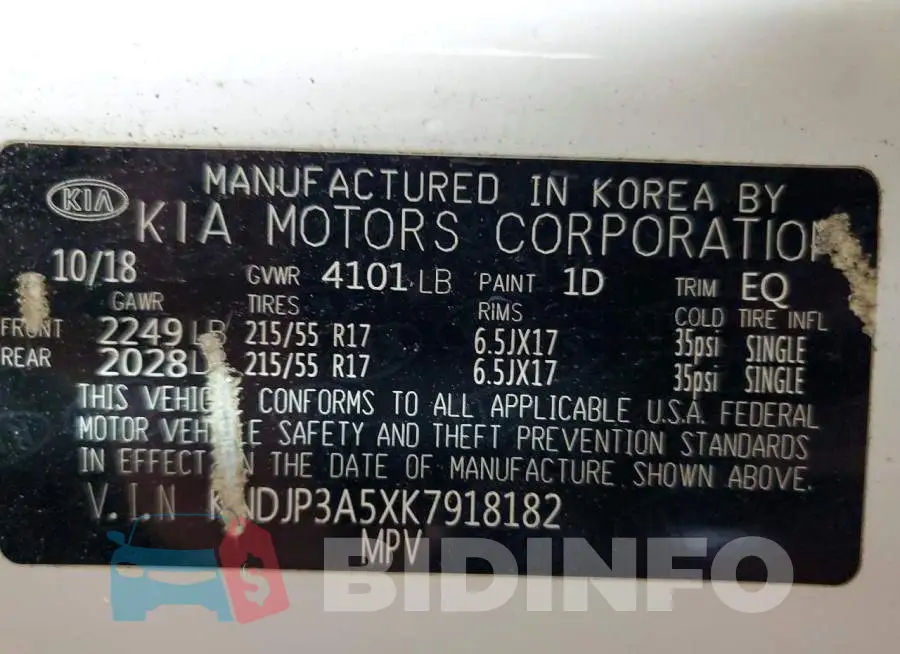KNDJP3A5XK7918182 Photo# 12