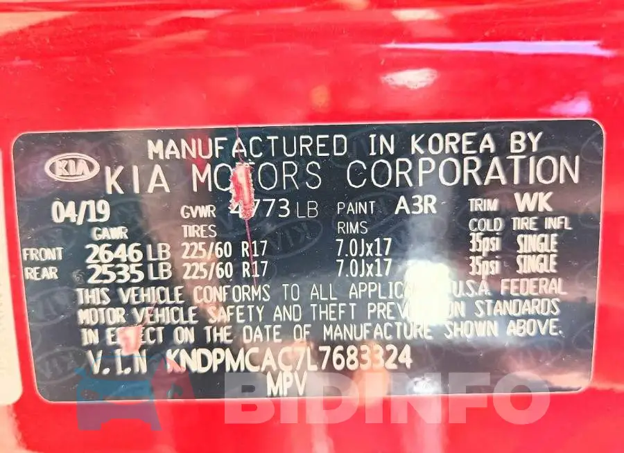 KNDPMCAC7L7683324 Photo# 12