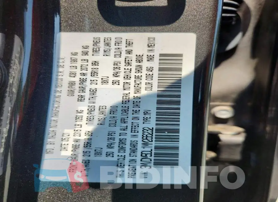 3MVDMBDL1MM266232 Photo# 13