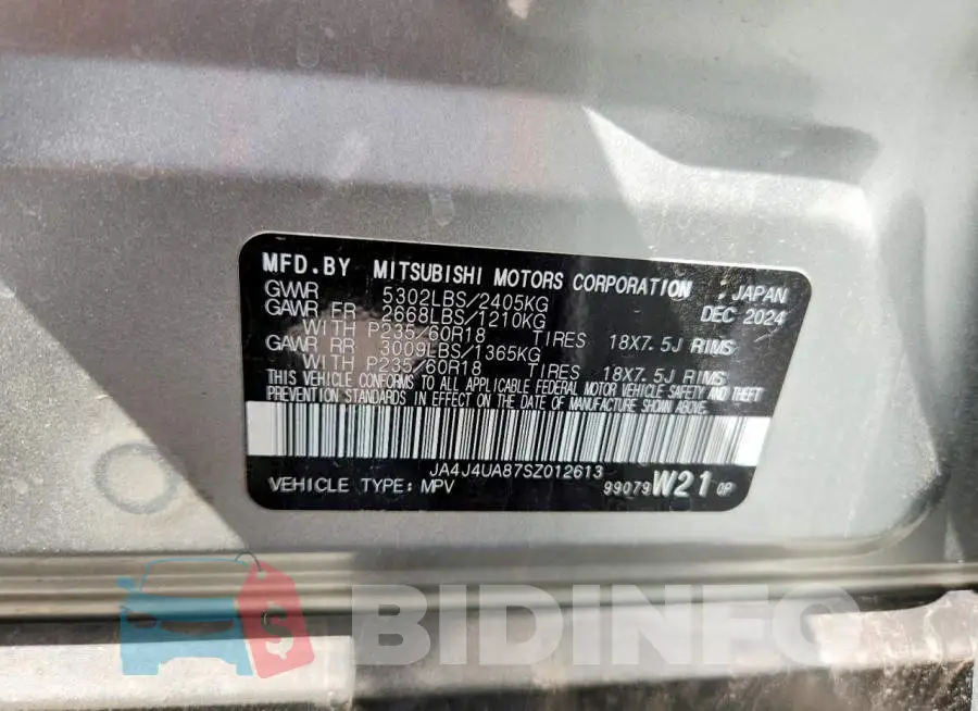 JA4J4UA87SZ012613 Photo# 14
