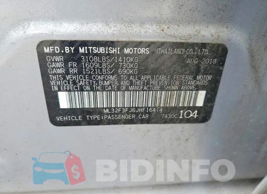 ML32F3FJ6JHF16414 Photo# 12