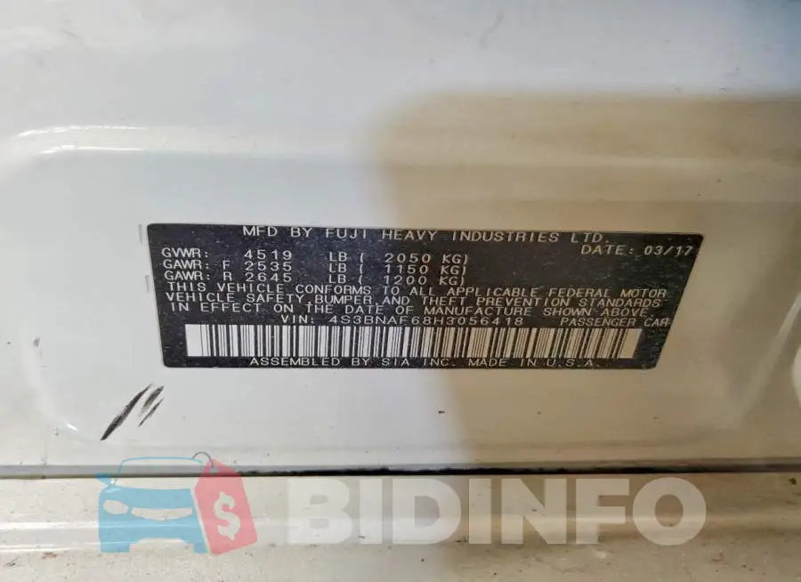 4S3BNAF68H3056418 Photo# 12