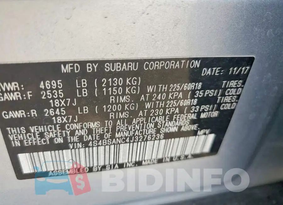 4S4BSANC4J3276236 Photo# 14