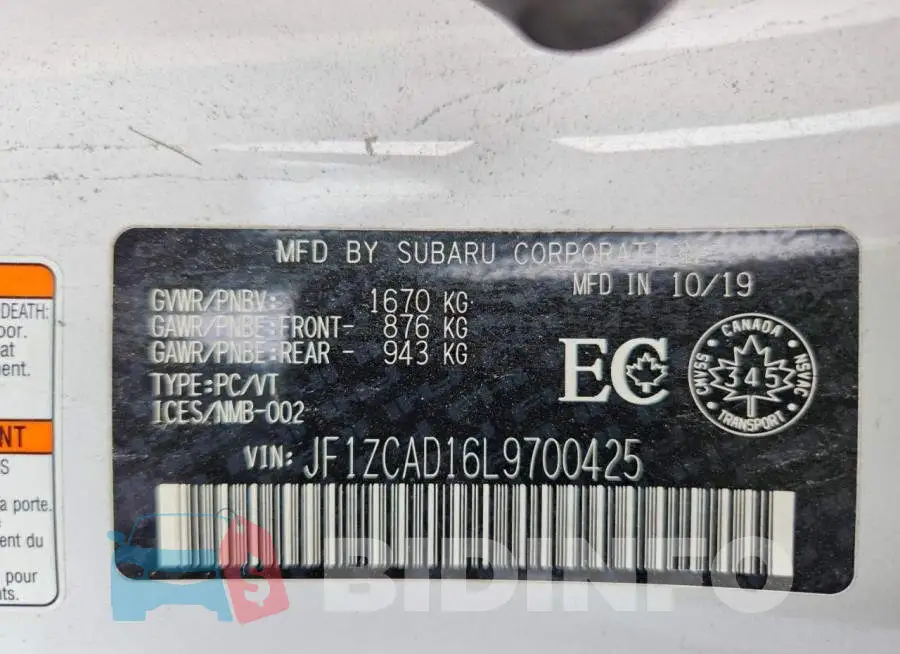 JF1ZCAD16L9700425 Photo# 12