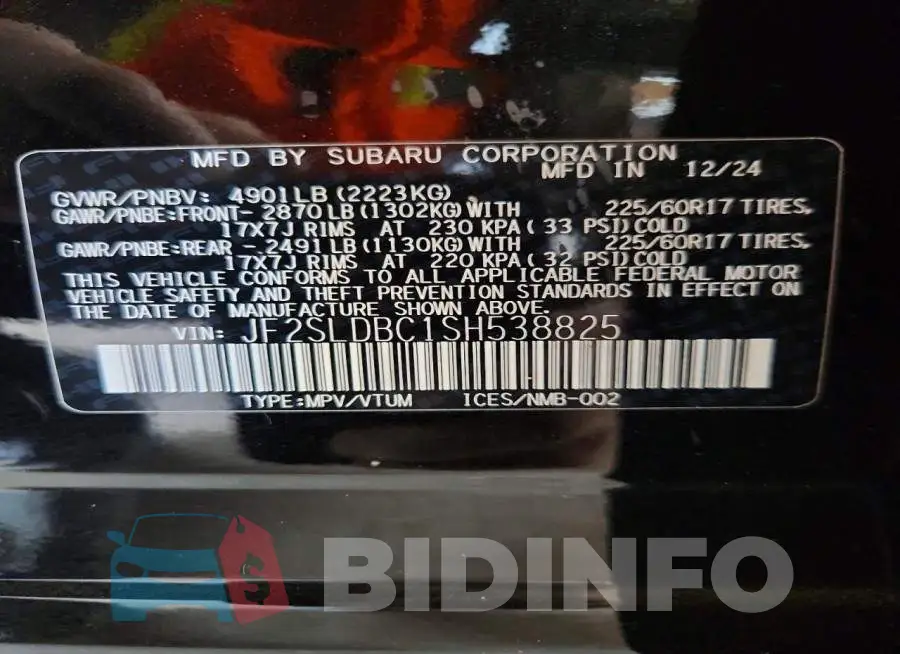 JF2SLDBC1SH538825 Photo# 12