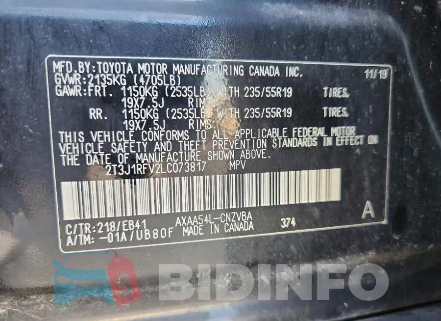 2T3J1RFV2LC073817 Photo# 12