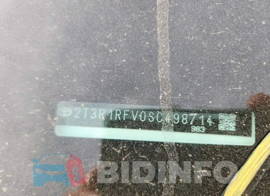 2T3R1RFV0SC498714 Photo# 13